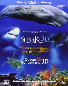 Jean-Michel Cousteau's Film Trilogy: Dolphins & Whales/Sharks/Ocean Wonderland (Blu-ray 3D + Blu-ray) [Region Free]